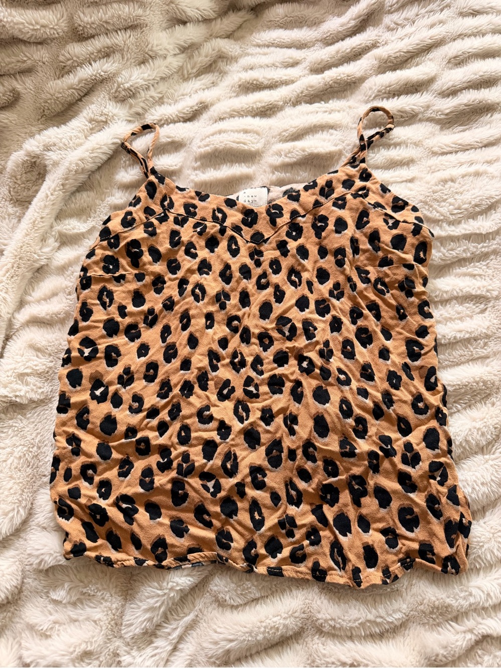 a new day Leopard Print V-Neck Cami - Tan/Black